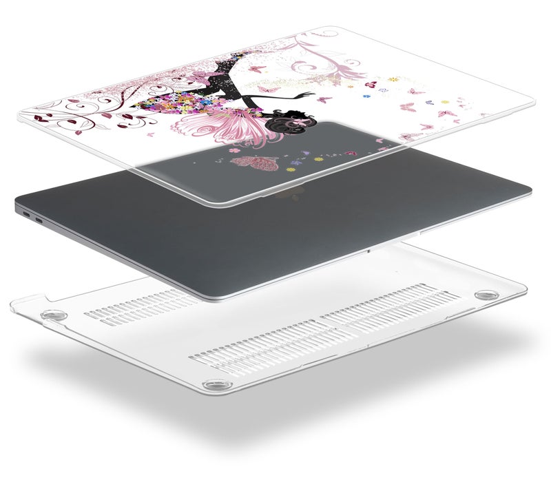 UESWILL Air 13-inch Creative Design Smooth Hard Shell Case Cover Compatible with Older Version 2010-2017 Release MacBook Air 13 inch (Model A1466 / A1369) + Microfibre Cleaning Cloth,Fairy - Image 5